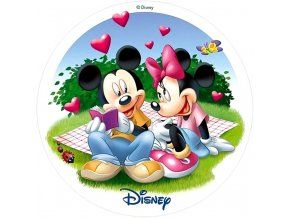 Jedlý oplatek Mickey s Minnie 20 cm