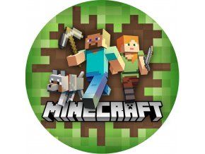 Jedlý oplatek 1 Minecraft - 20 cm 