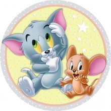 Jedlý oplatek Tom a Jerry 20 cm