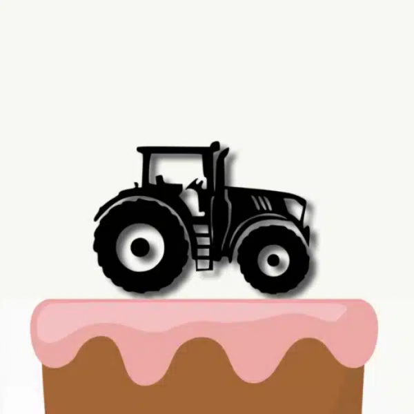 Zápich na dort - Traktor modrý