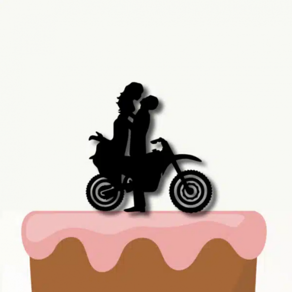 Zápich na dort - Pár na motorce