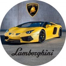 Jedlý oplatek - Lamborghini - 28 cm 