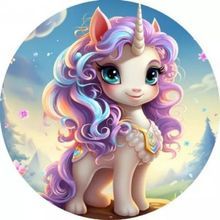 Jedlý oplatek Unicorn - 20 cm 
