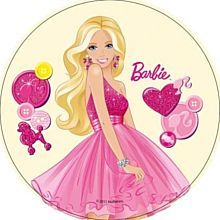 Jedlý oplatek Barbie - 20 cm