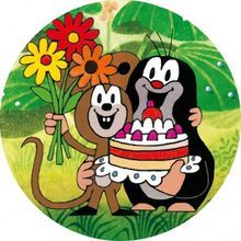 Jedlý oplatek Krtek a myška - 20 cm