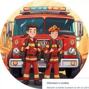 Jedlý oplatek Hasiči 1 - 20 cm 