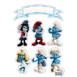 Jedlý oplatek - Šmoulové - zápich 