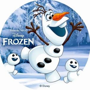 Jedlý oplatek 7  Frozen Olaf  - 20 cm 