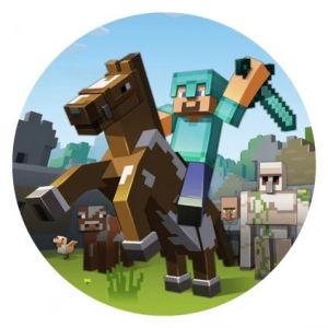 Jedlý oplatek 3 Minecraft - 20 cm 