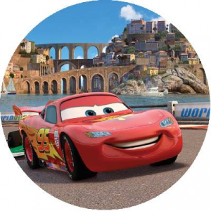 Jedlý oplatek Cars 2 - 20 cm 