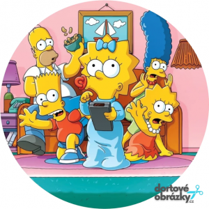 Jedlý oplatek Simpsonovi - 20 cm 
